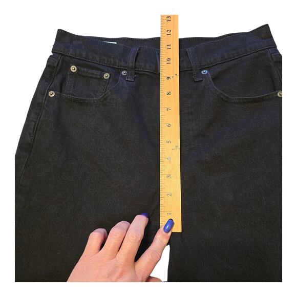 Gap Jeans Womens Sky High Straight Leg Size 2R Black Neutral Normcore Capsule - Picture 11 of 13
